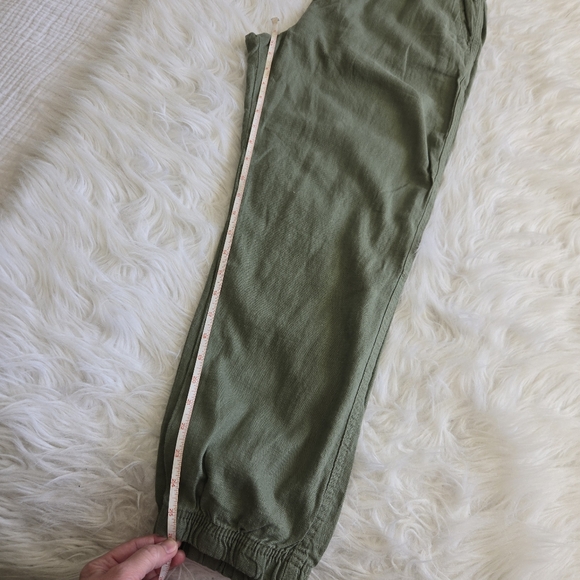 SOCIAL STANDARD by Sanctuary Linen  Solstice Pull On Jogger Pant Lichen Green XL - Picture 13 of 14